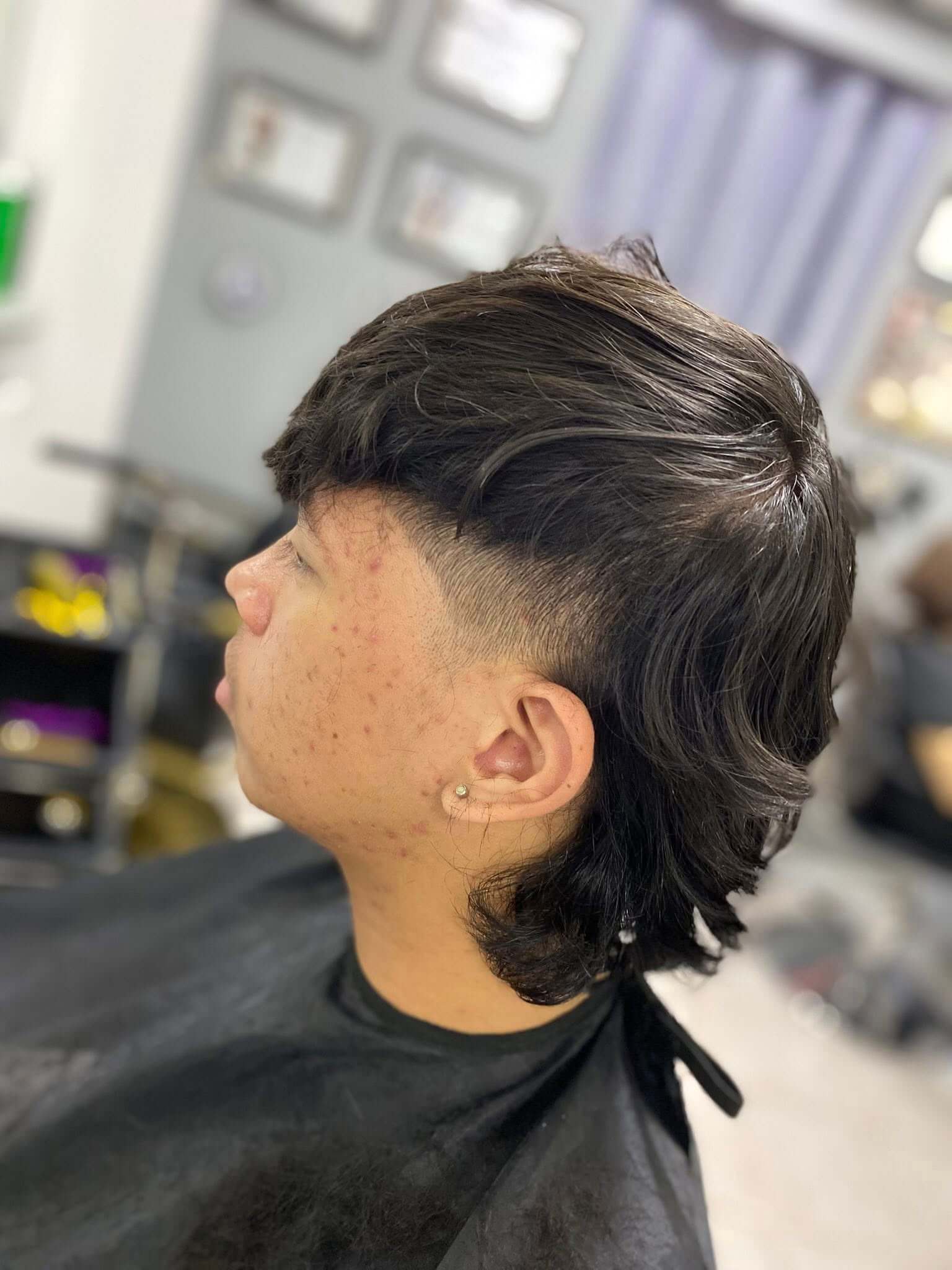 Classic men's haircut by a local barber in Angeles City, Pampanga